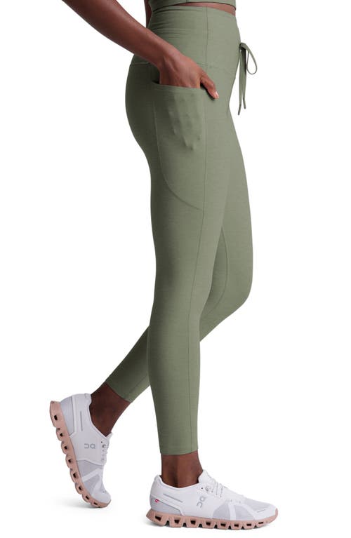 Beyond Yoga Space Dye Pocket Midi Leggings In Green