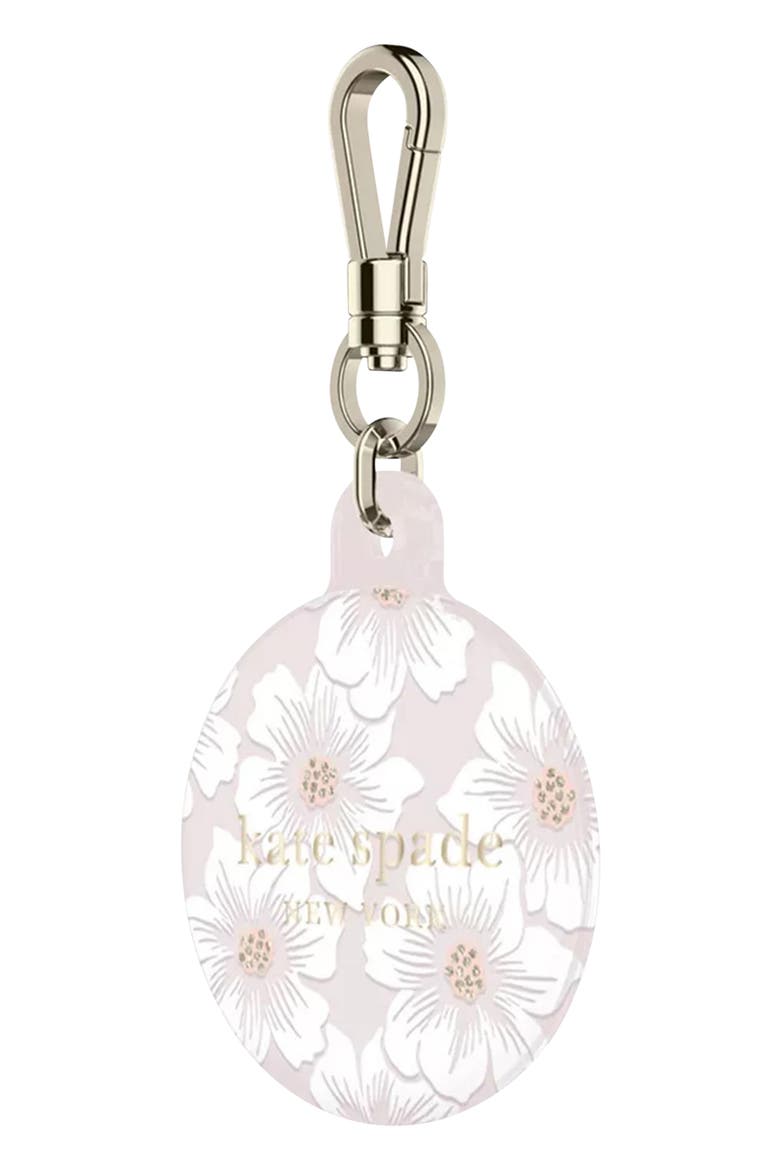hollyhock airtag keychain, Alternate, color, HOLLYHOCK/ BLUSH/ CREAM