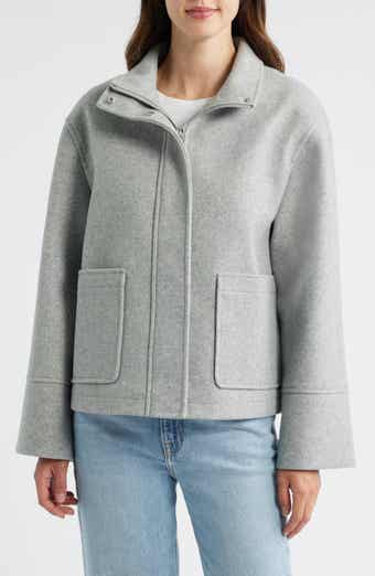 Sam Edelman Stand Collar Felt Jacket