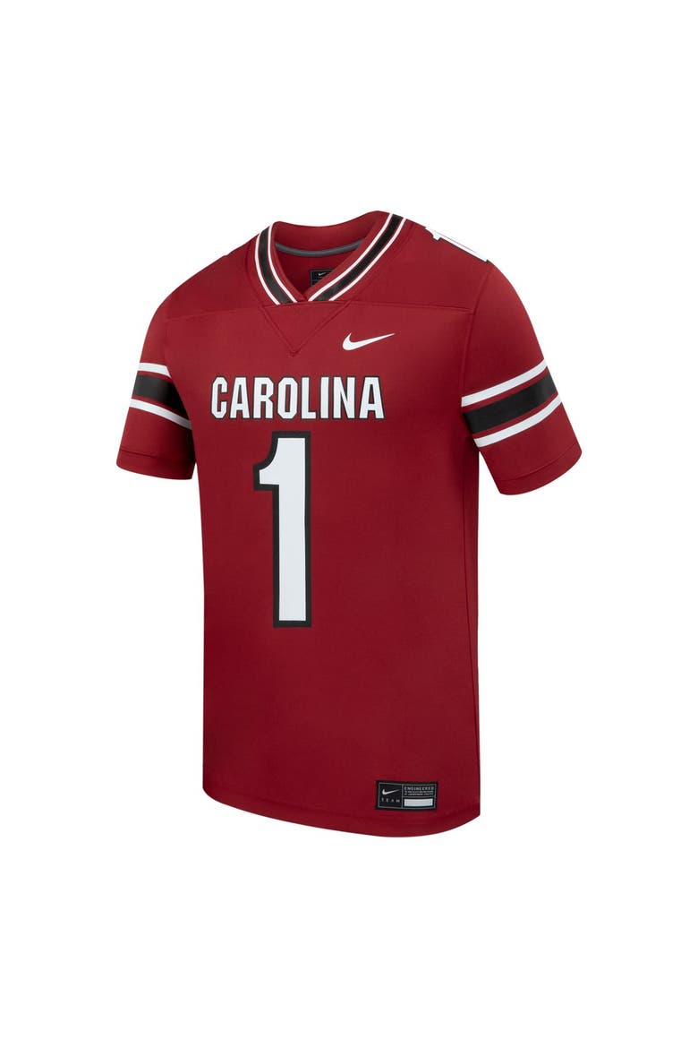 Men's Nike #1 Garnet South Carolina Gamecocks Home Replica Football Jersey, Alternate, color, Garnet