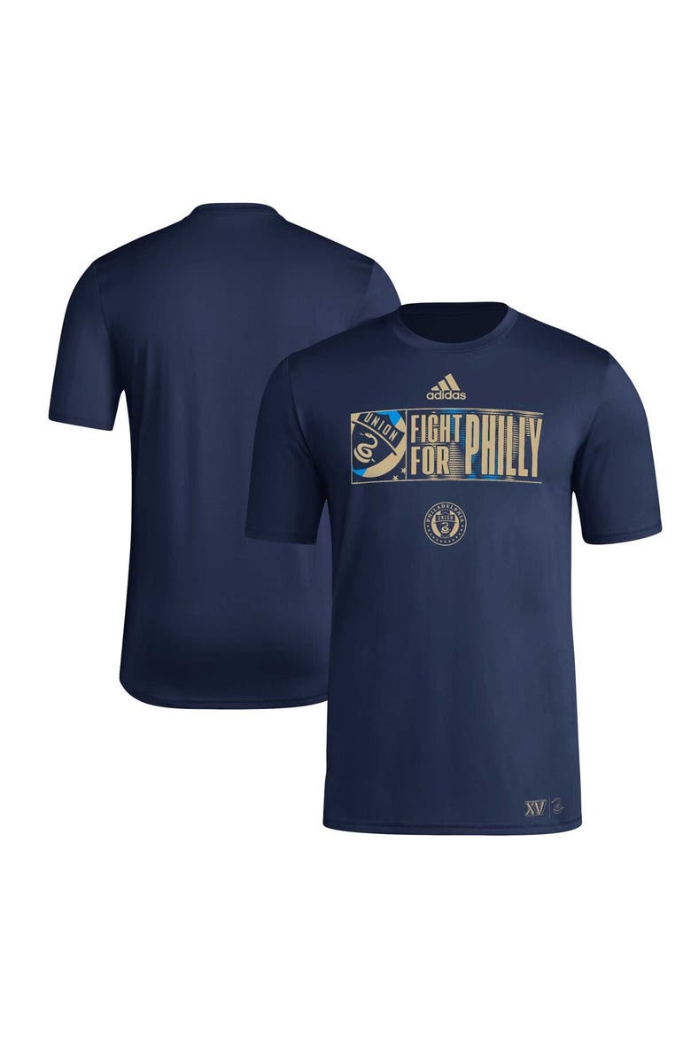 Men's adidas Navy Philadelphia Union 2024 Jersey Hook AEROREADY T-Shirt, Main, color, Navy