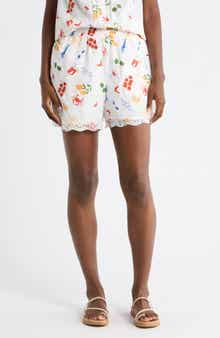 C & C California Embroidered Cotton Shorts