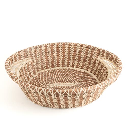Mayan Hands Large Haida Basket In Brown