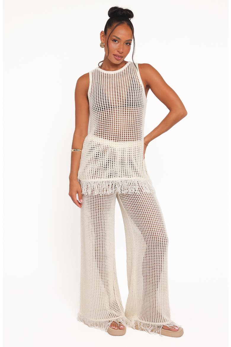Lorna Open Stitch Wide Leg Pants, Alternate, color, OFF WHITE