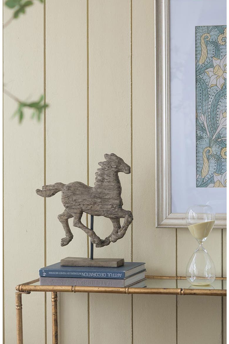 Defiance Spirited Horse Accent Decor, Alternate, color, BROWN