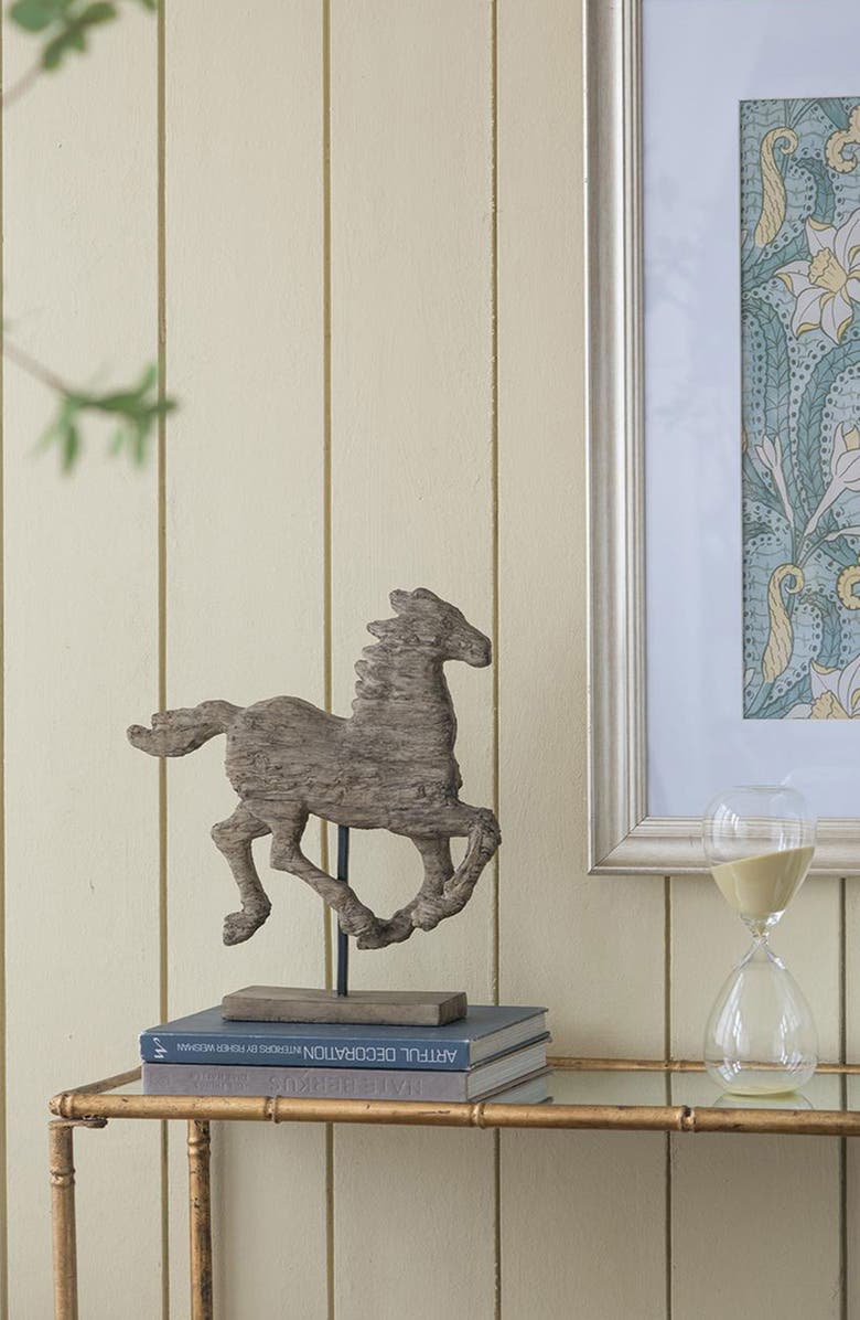 A & B Home Defiance Spirited Horse Accent Decor, Alternate, color, Brown