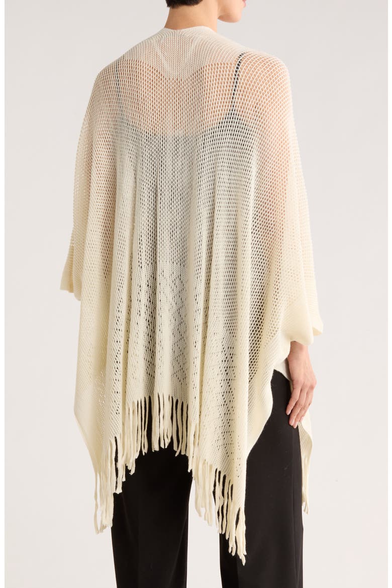Raschel Knit Ruana, Alternate, color, IVORY