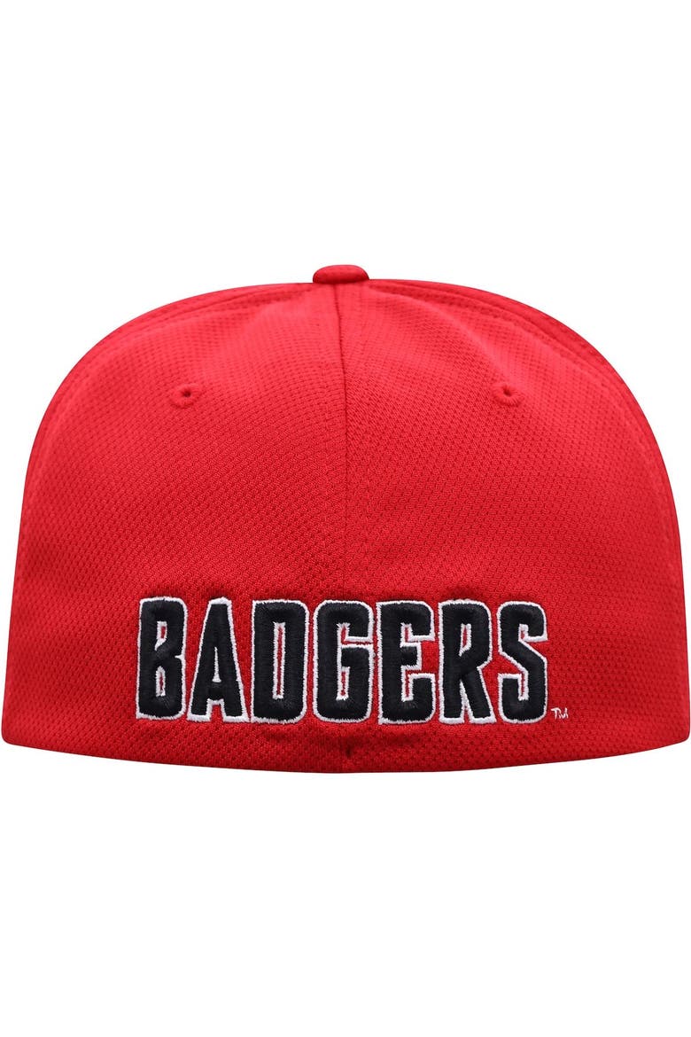 Men's Top of the World Red Wisconsin Badgers Reflex Logo Flex Hat, Alternate, color, Red