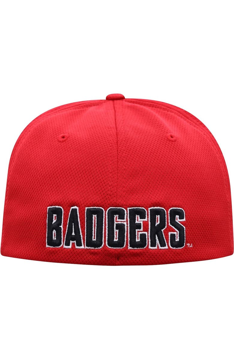 TOP OF THE WORLD Men's Top of the World Red Wisconsin Badgers Reflex Logo Flex Hat, Alternate, color, Red