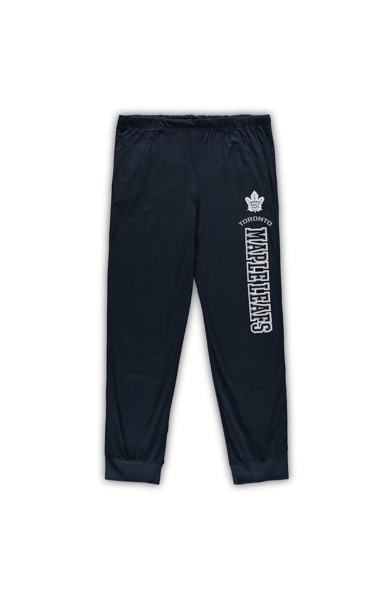 CONCEPTS SPORT Men's Concepts Sport Navy Toronto Maple Leafs Big & Tall Pullover Hoodie & Joggers Sleep Set, Alternate, color, 