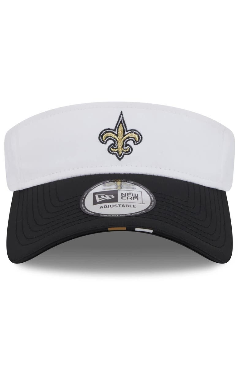 New Era Men's New Era White/Black New Orleans Saints 2025 NFL Training Camp Adjustable Visor, Alternate, color, White