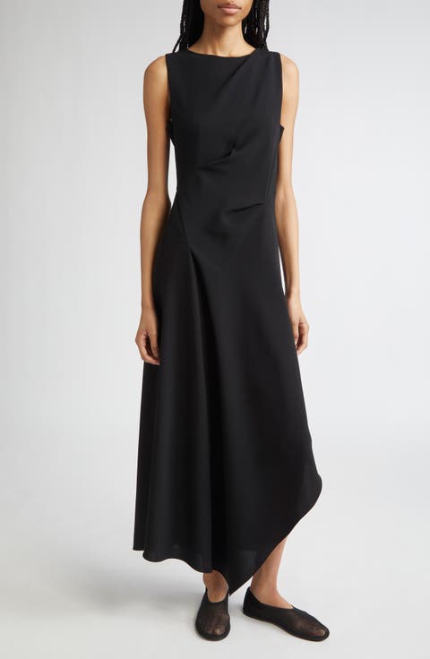 Asymmetric Finesse Crepe Dress