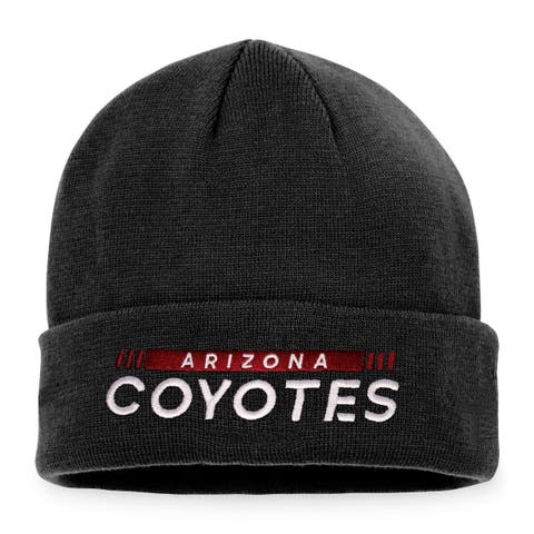 Men's Fanatics Branded Black Arizona Coyotes Authentic Pro Rink Cuffed Knit Hat
