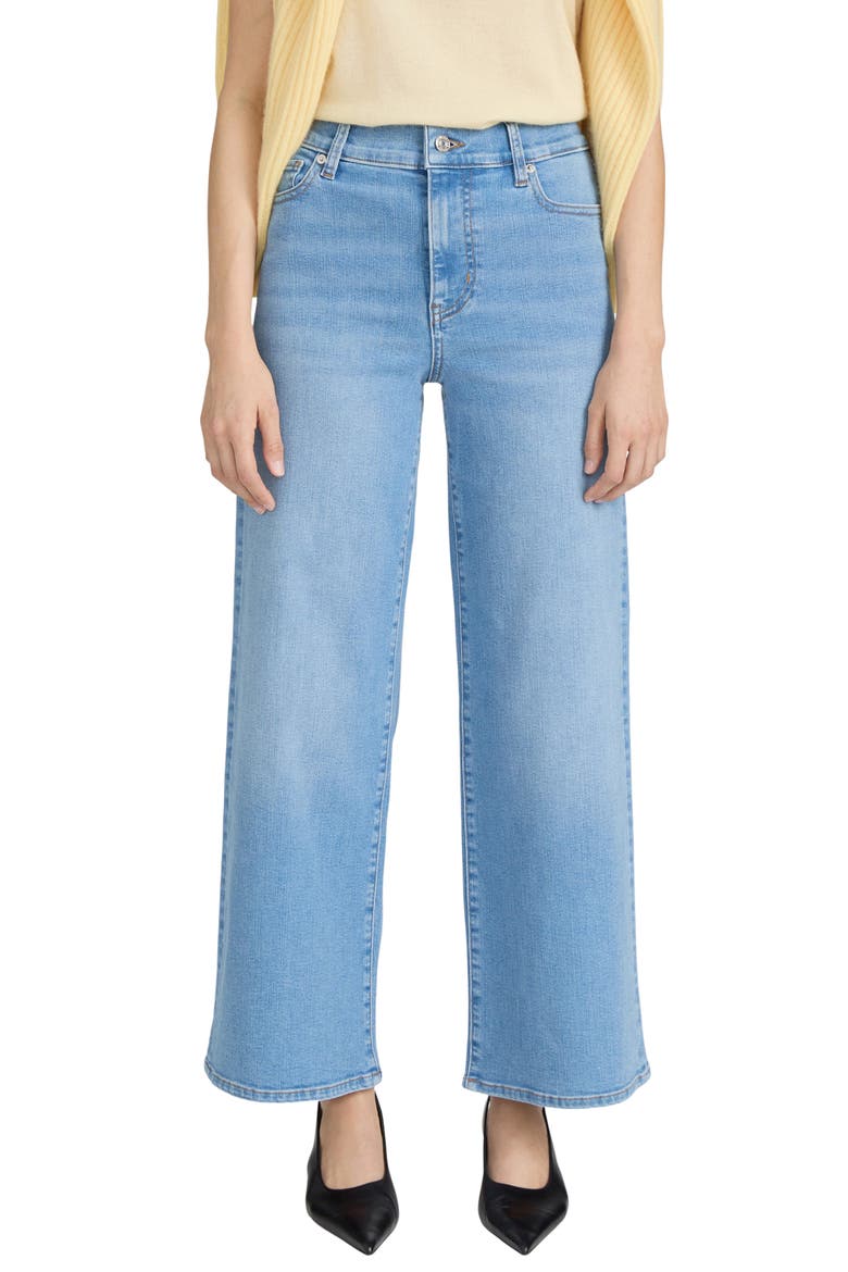 Le Pixie High Waist Slim Palazzo Jeans, Main, color, HONEYMOON