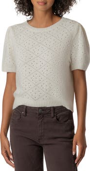 KUT from the Kloth Faith Pointelle Short Sleeve Sweater