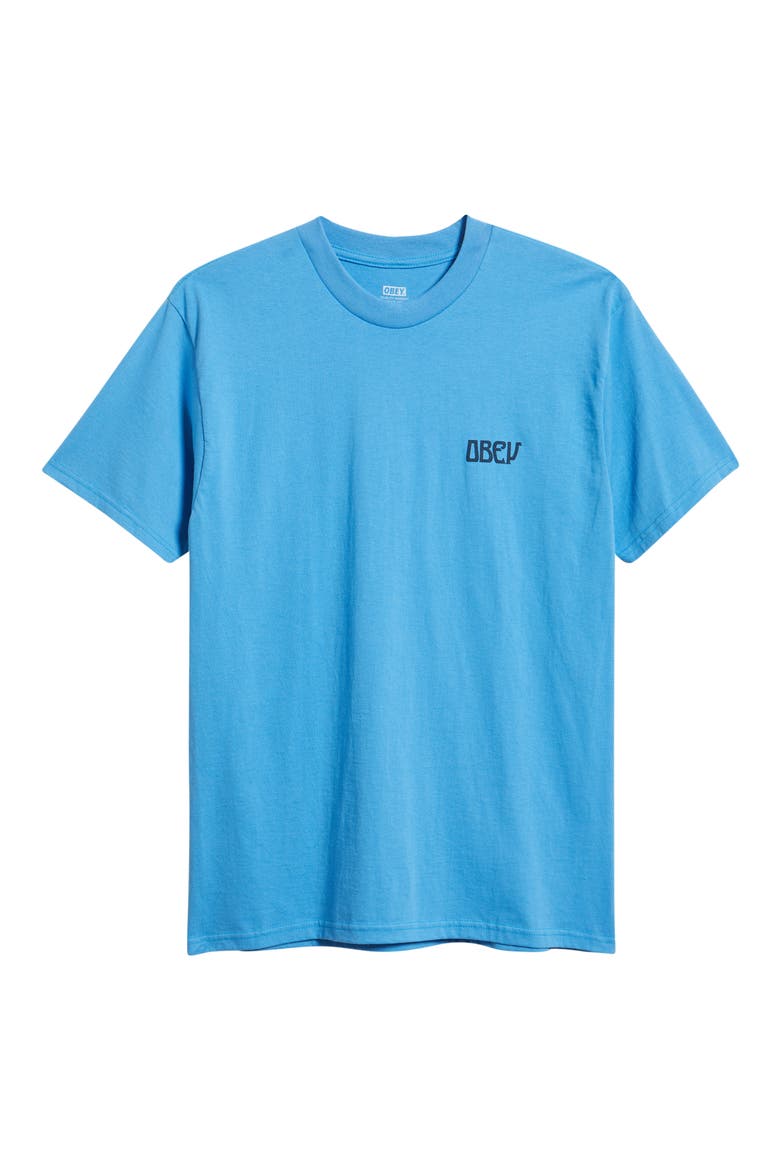 Peace Now Butterflies Graphic T-Shirt, Alternate, color, AZURE BLUE