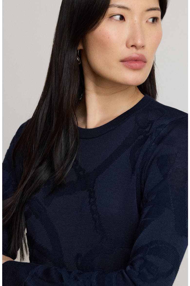 Crewneck Sweater, Alternate, color, LAUREN NAVY BLUE