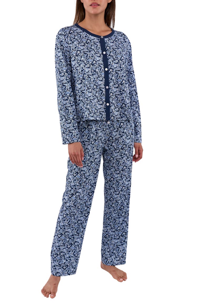 Knit Pajamas, Main, color, BLUE