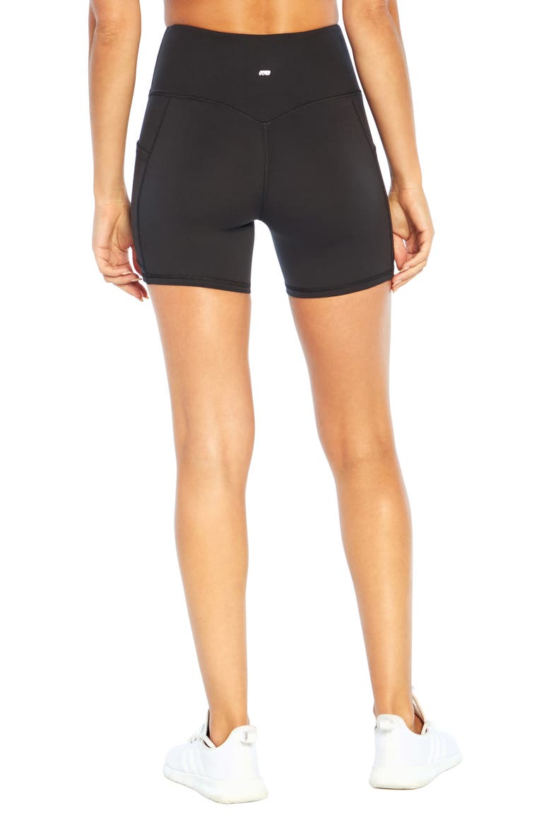 Linnette High Waist Control Shorts, Alternate, color, BLACK