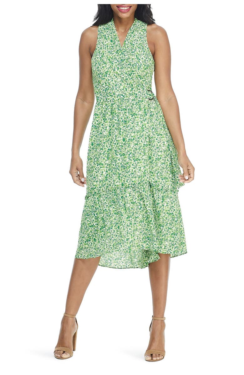 London Times Ditsy Print Midi Dress, Main, color, 