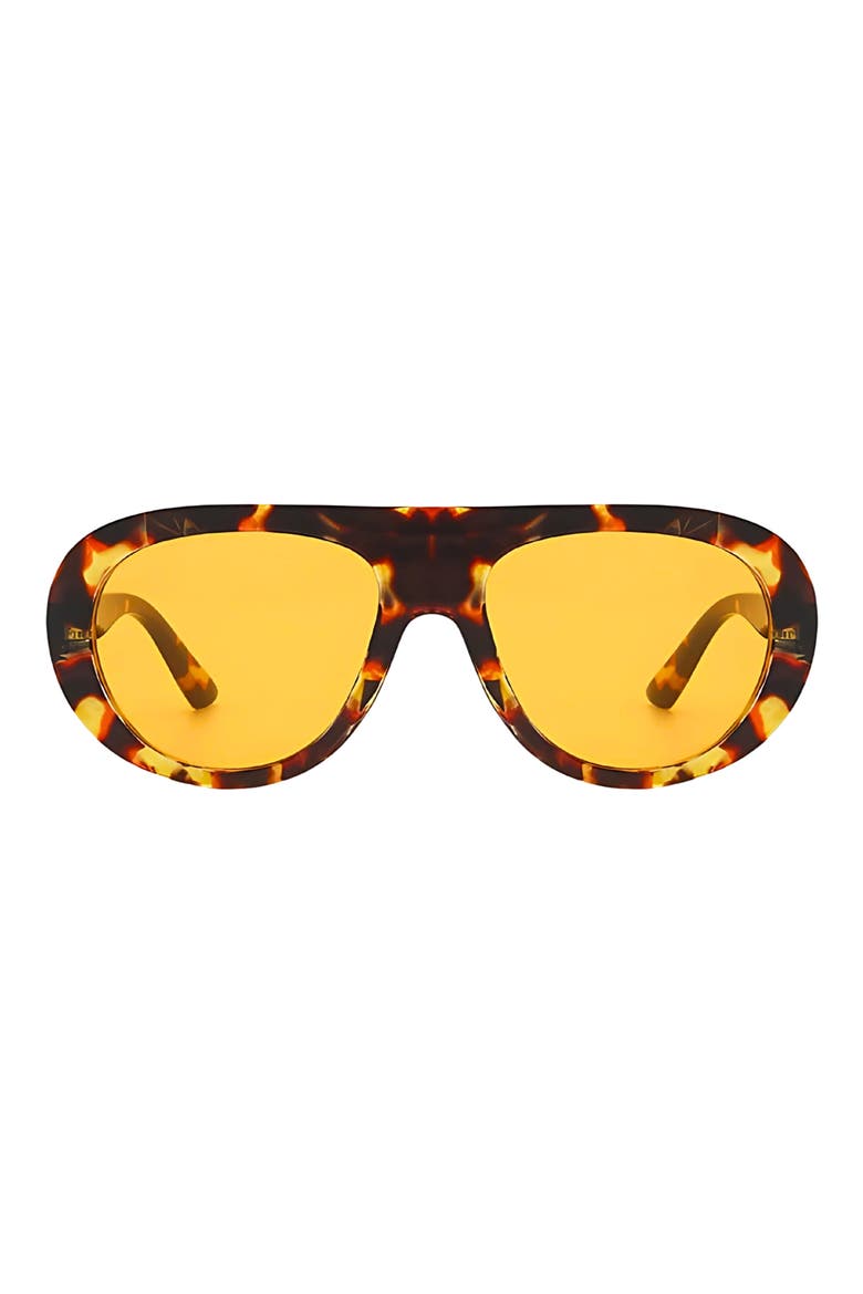 Oeane 55mm Polarized Aviator Sunglasses, Main, color, TORTE / ORANGE
