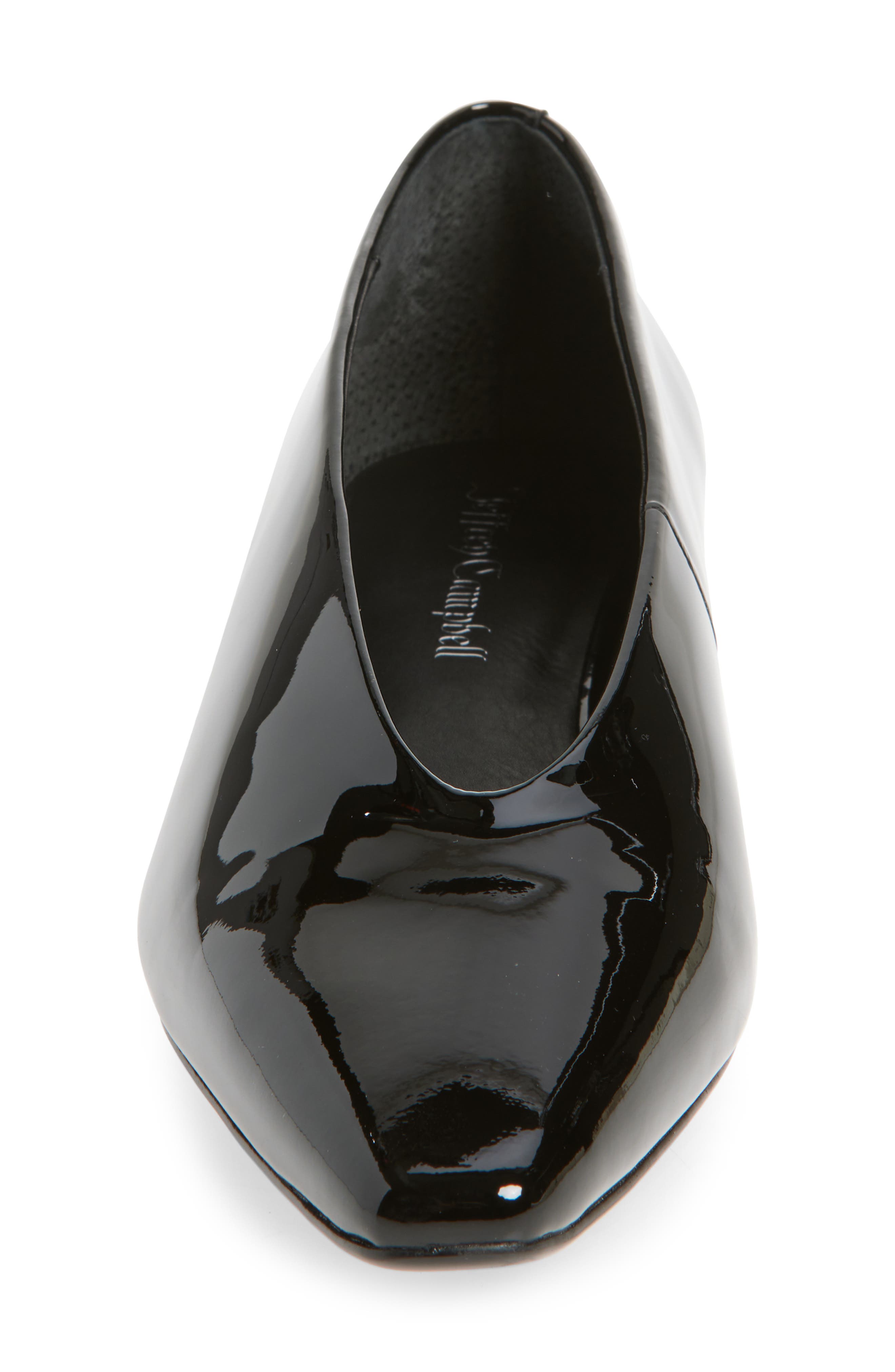 Jeffrey Campbell Hinted Pointed Toe Flat, Alternate, color, Black Patent