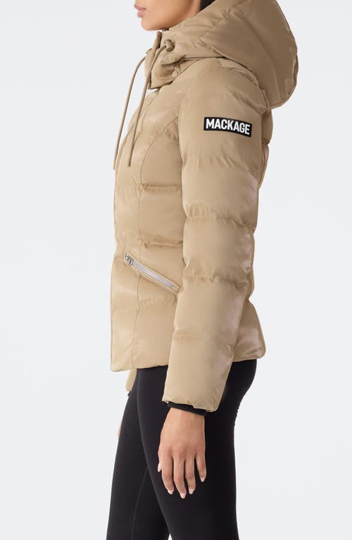 Mackage Madalyn Down Puffer Jacket In Brown
