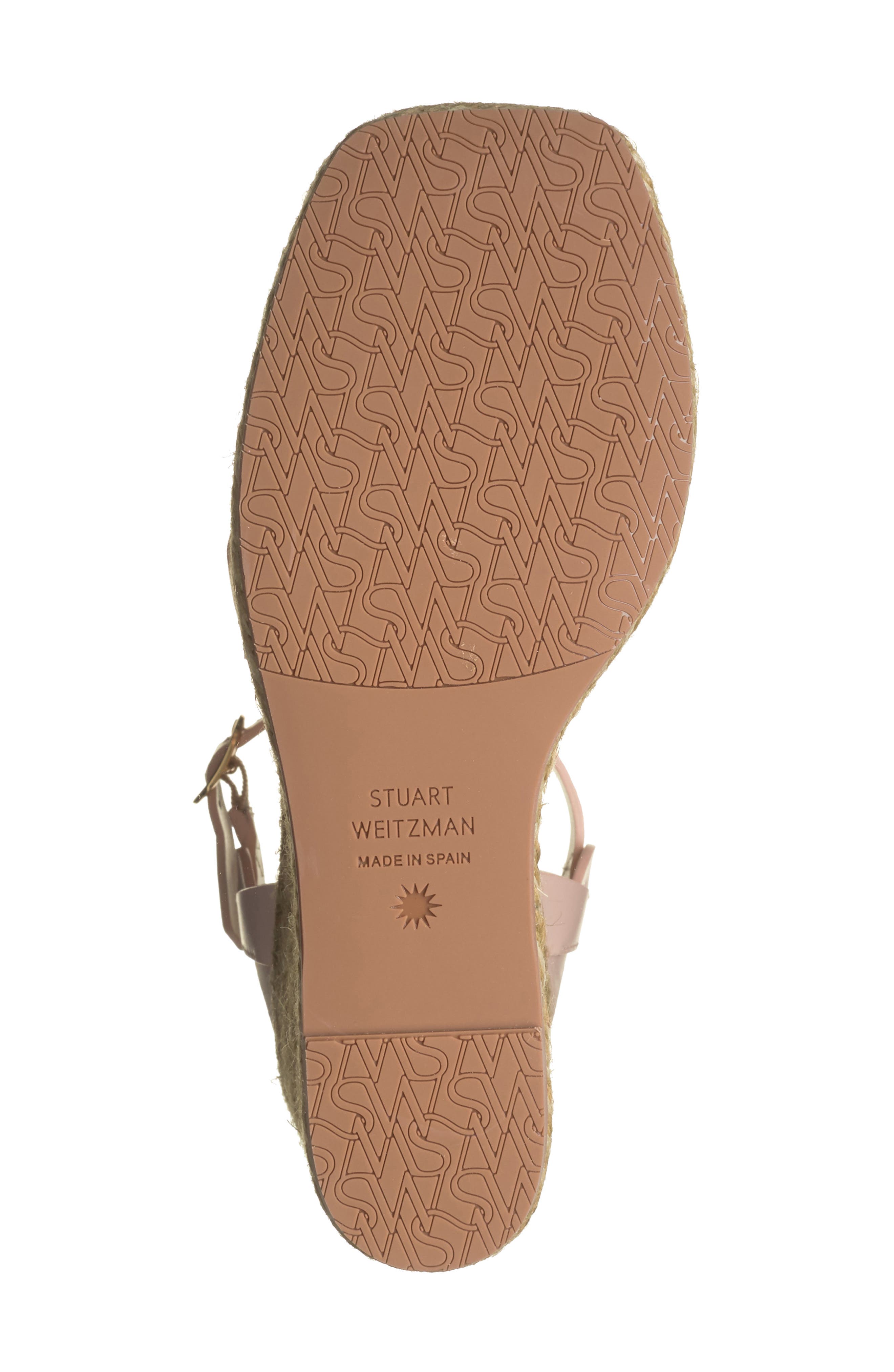 Stuart Weitzman Braided Platform Espadrille Wedge Sandal, Alternate, color, Rosewater