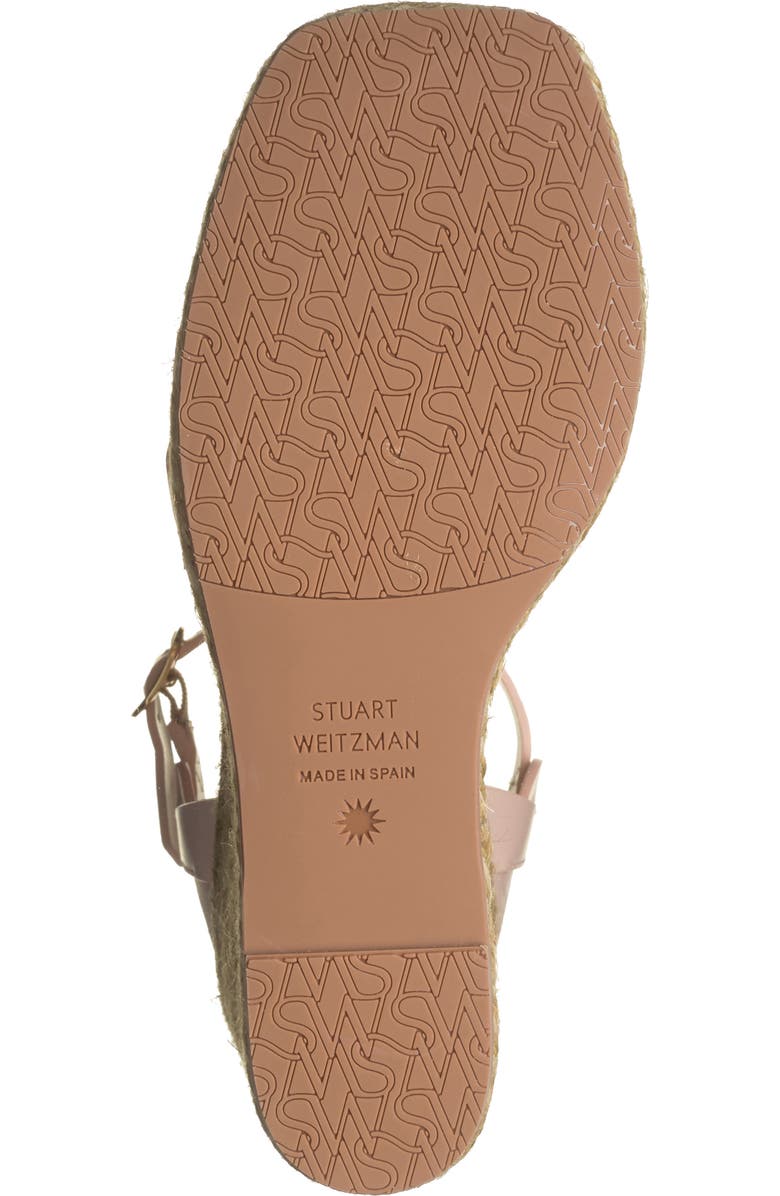 Stuart Weitzman Braided Platform Espadrille Wedge Sandal, Alternate, color, Rosewater