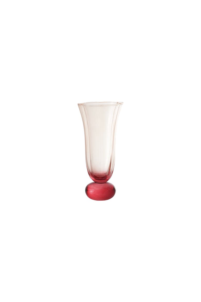 Glass Goblet with Ball Stem, Main, color, Pink