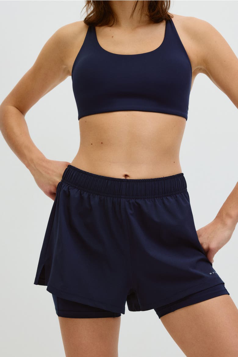 Regular Fit Running Shorts With Drymove, Alternate, color, Navy blue