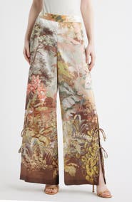 KOBI HALPERIN Helena Tie Hem Wide Leg Pants