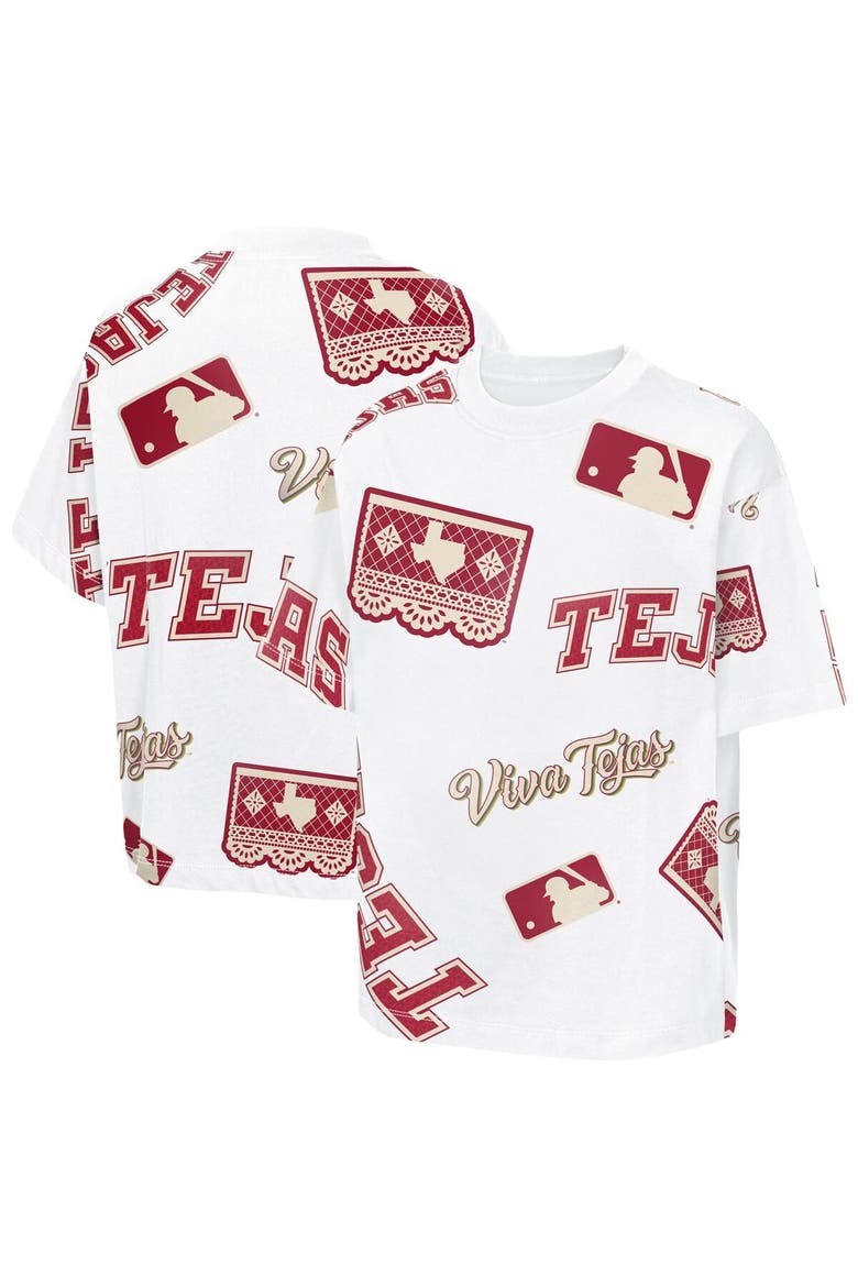 Youth Outerstuff  White Texas Rangers 2026 City Connect Circus Catch T-Shirt, Main, color, White
