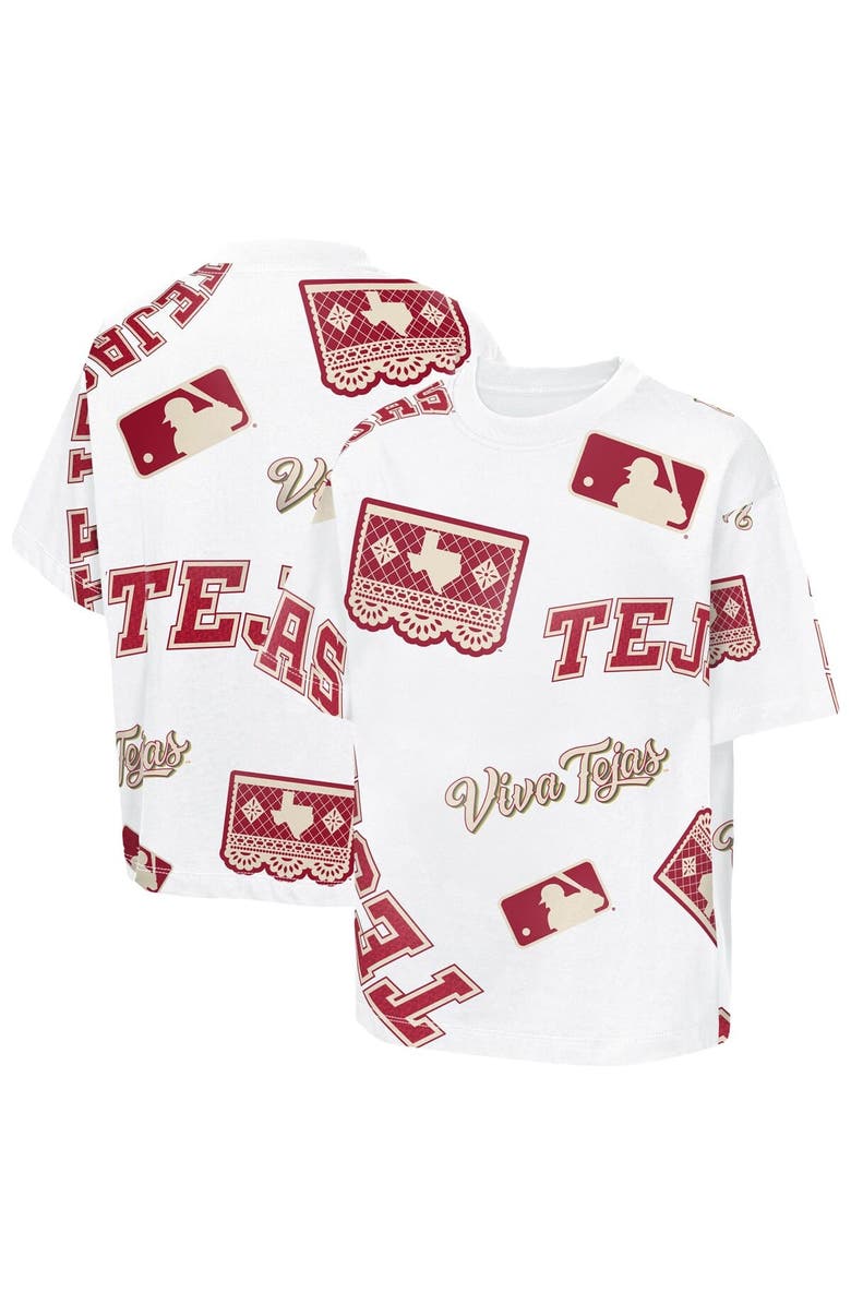 Outerstuff Youth Outerstuff  White Texas Rangers 2026 City Connect Circus Catch T-Shirt, Main, color, White