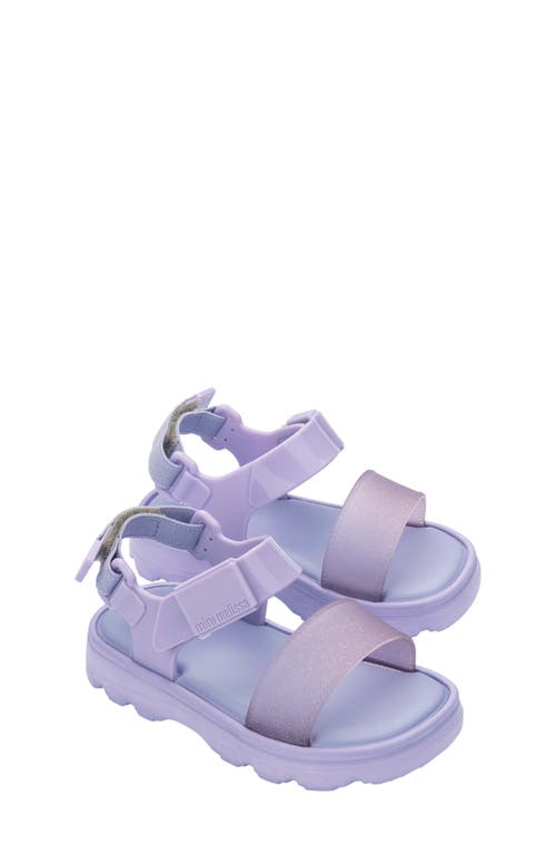 Melissa Kids' Kick Off Platform Sandal In Lilac/glitter