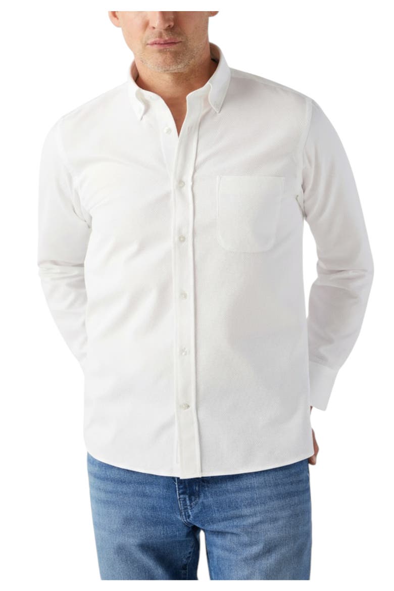 Harrison Button Down Pique Shirt, Main, color, White