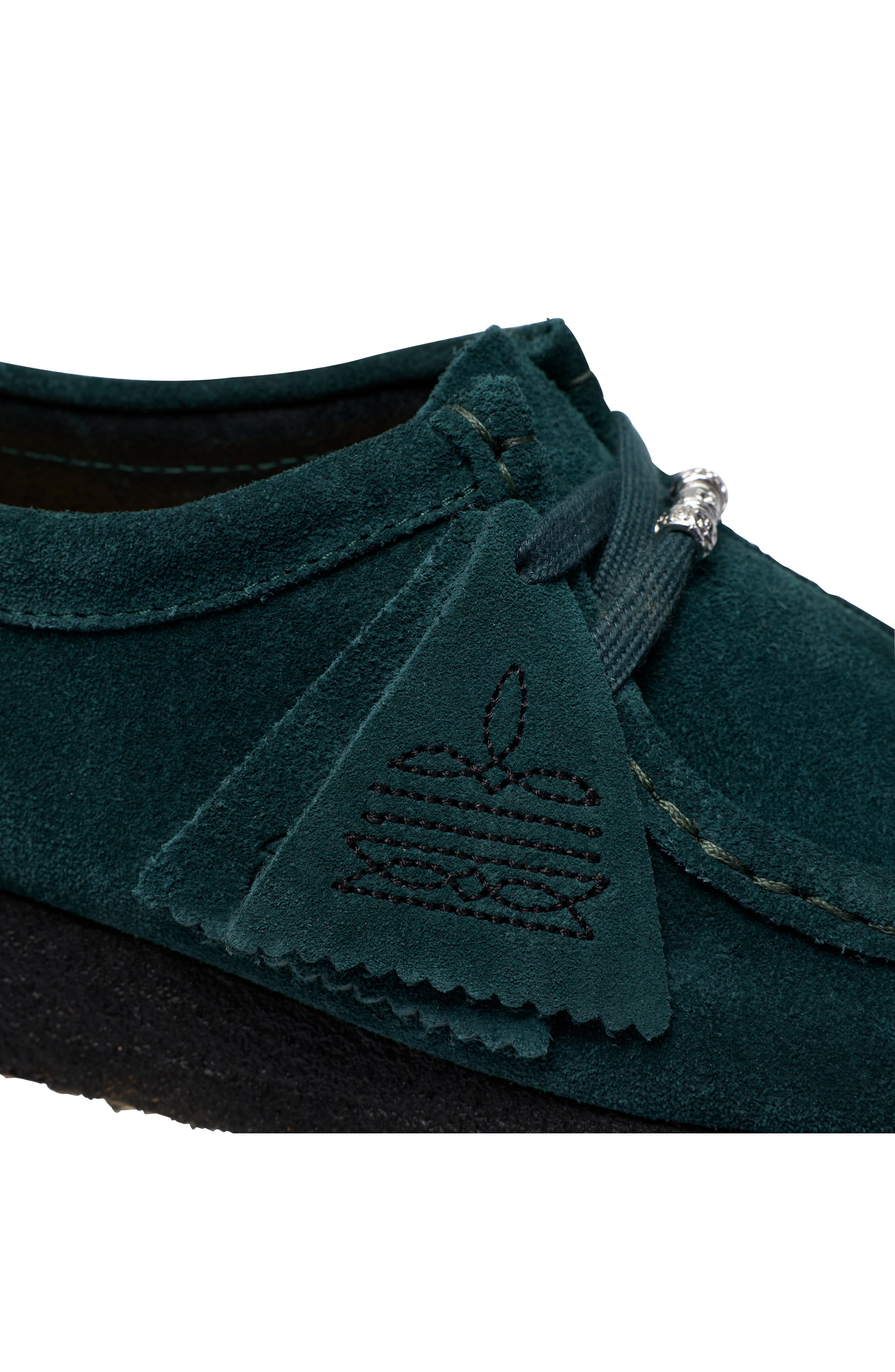 Wallabee Leather Lace-Up Shoe, Alternate, color, DARK TEAL