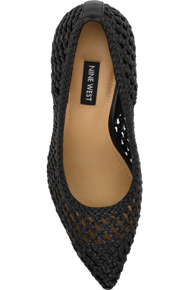 Nine West Tatiana Pointed Toe Pump, Alternate, color, Black Woven