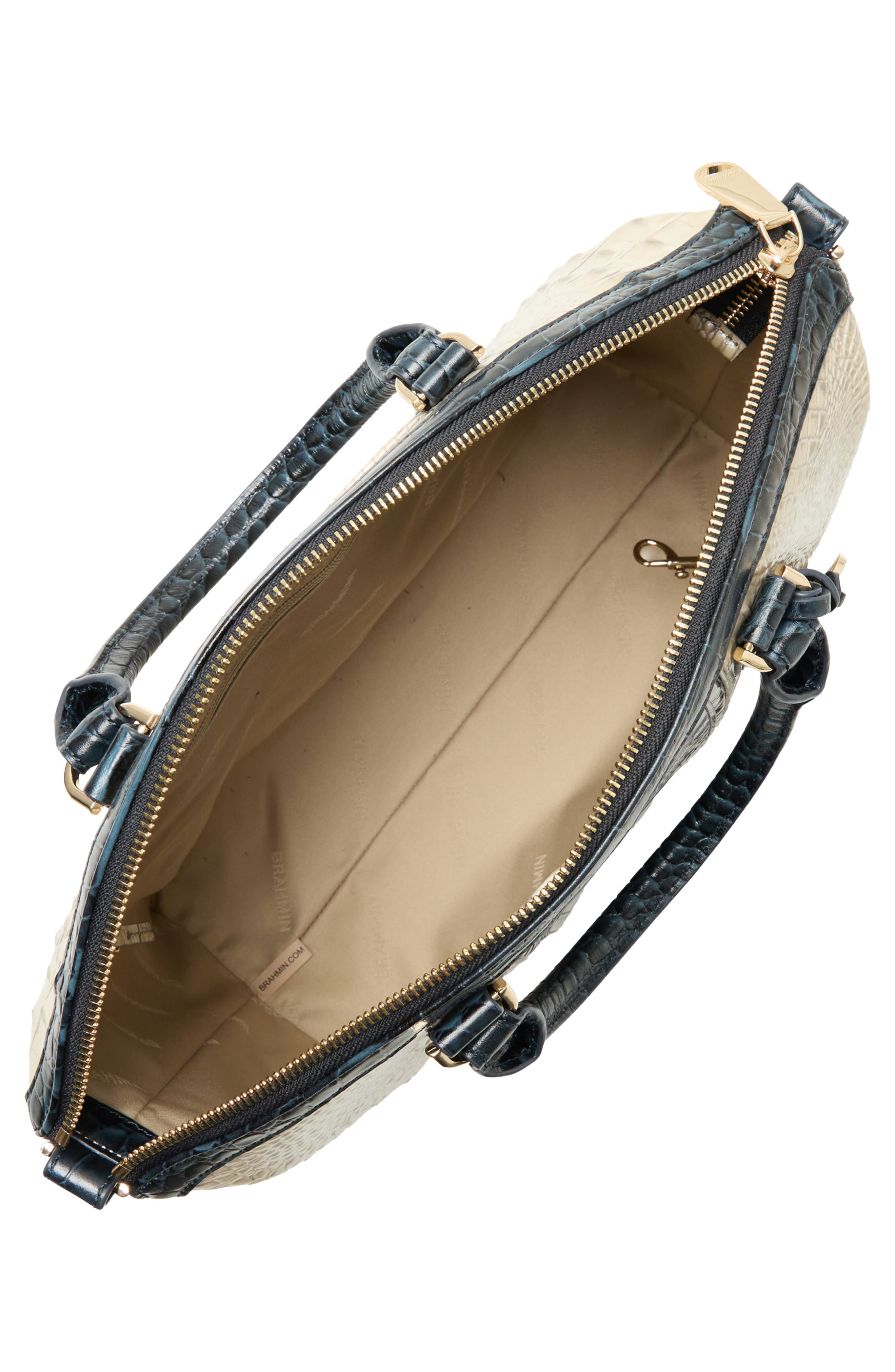 Duxbury Croc Embossed Leather Satchel, Alternate, color, MULTI