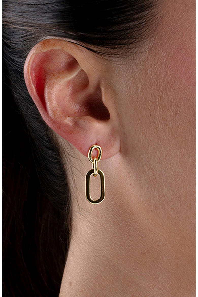 Open Link Drop Earrings, Alternate, color, GOLD