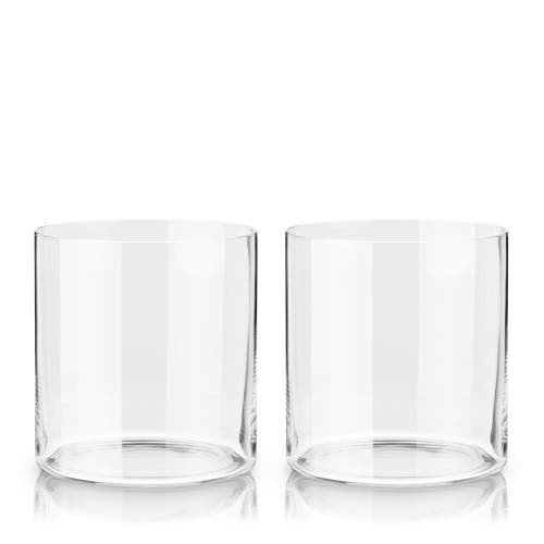 Viski Raye Crystal Element Tumblers Set Of 2 In Clear