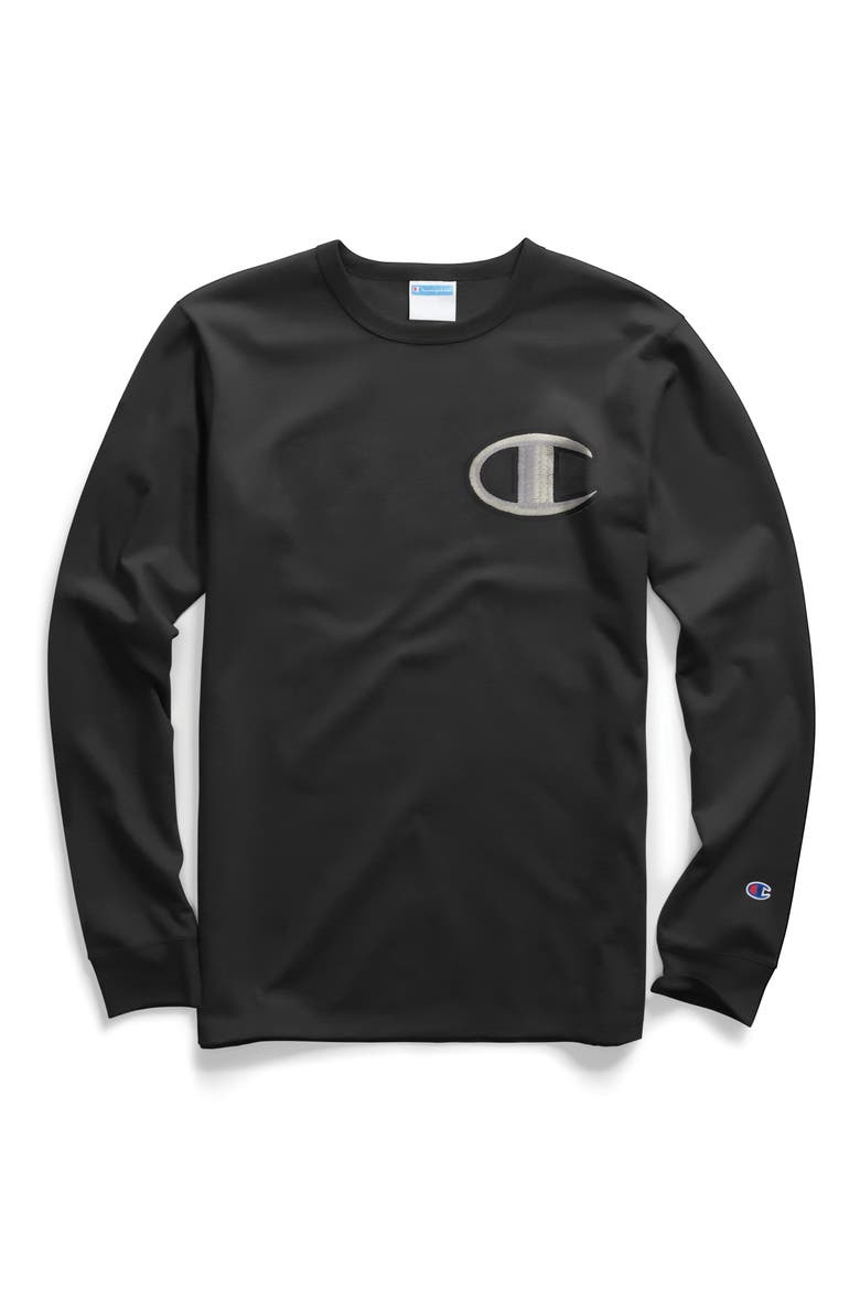 Heritage Long Sleeve Logo T-Shirt, Alternate, color, BLACK