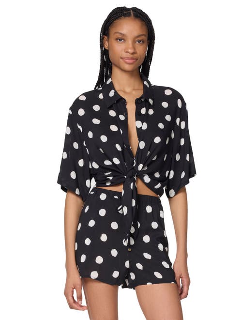 Kate Spade New York Tie Front Cover Up Shirt