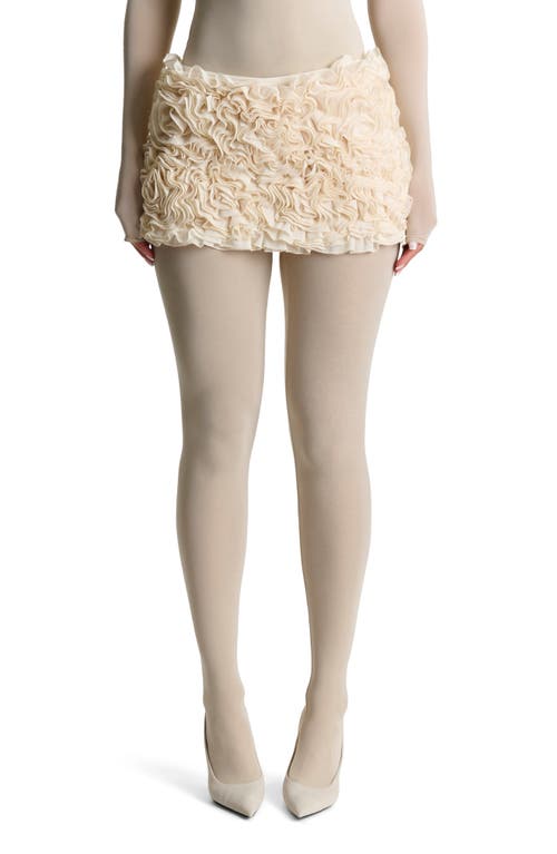 Naked Wardrobe Chiffon Skort In Creme