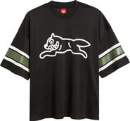 ICECREAM Hike Oversize Running Dog Mesh Graphic T-Shirt