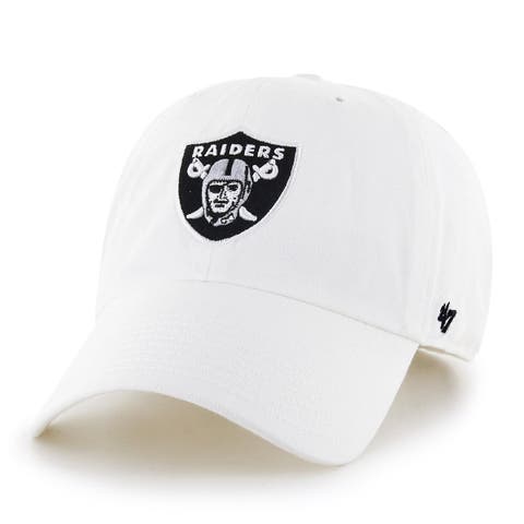 Men's '47 White Las Vegas Raiders Clean Up Adjustable Hat