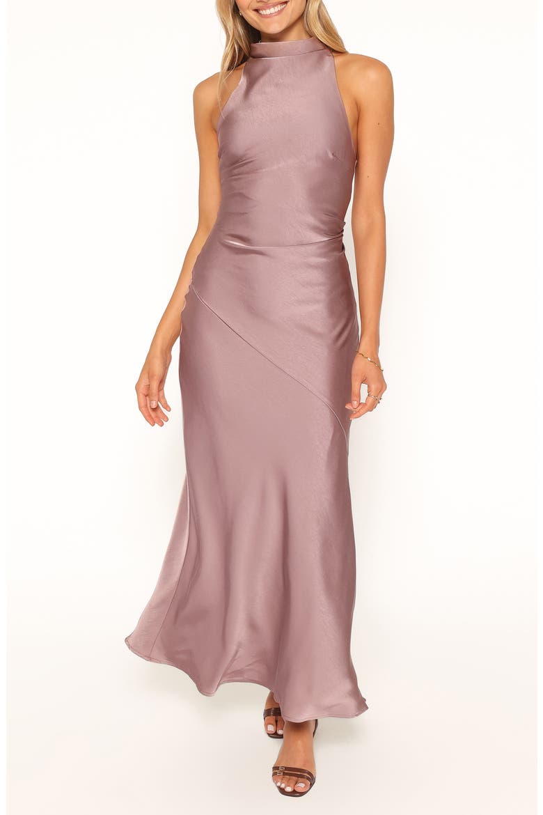 Posie Halter Maxi Dress, Main, color, PURPLE