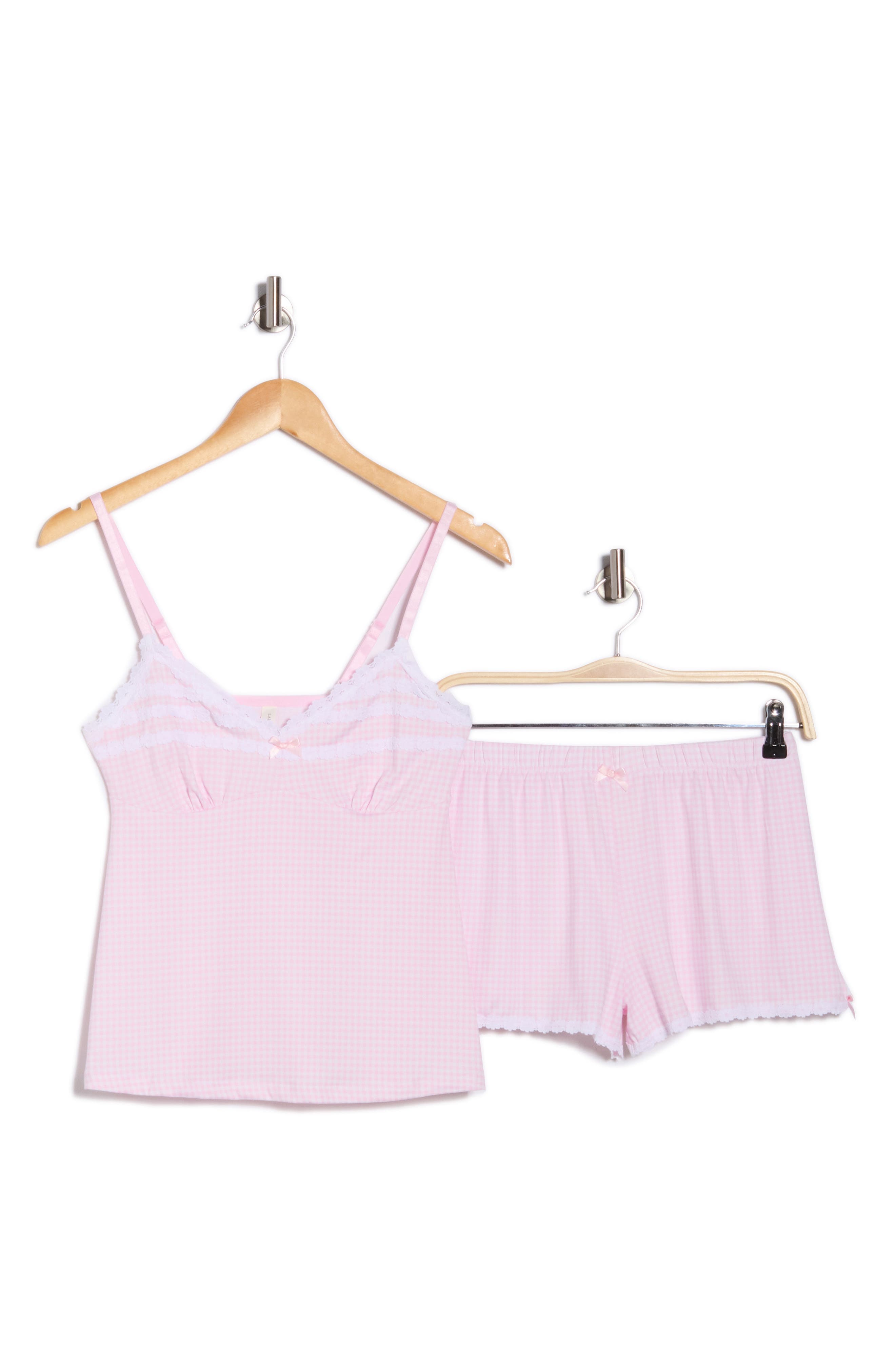 Laura Ashley Gingham Lace Trim Pajamas