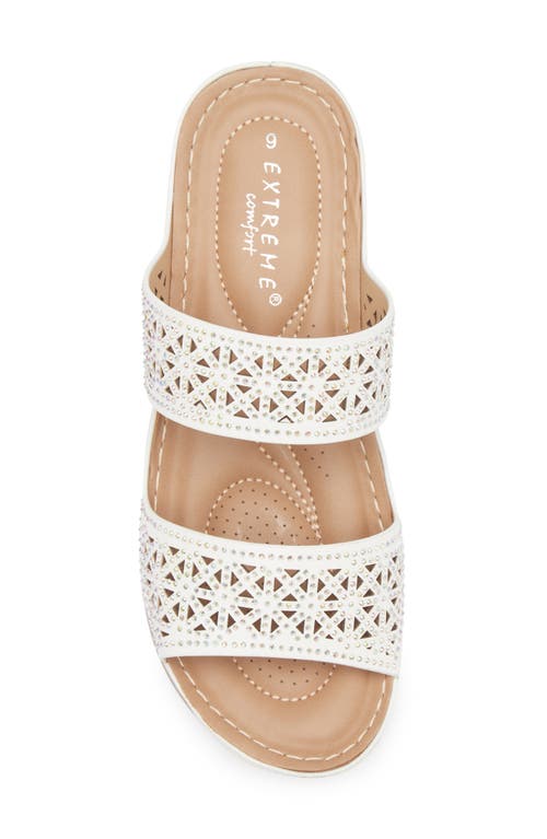 Extreme By Eddie Marc Rhinestone Studded Wedge Sandal