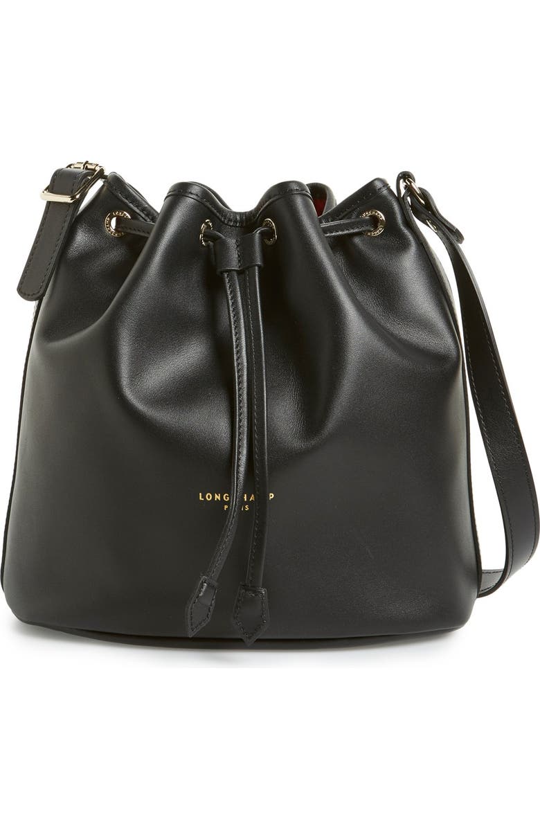 Longchamp 'Small 2.0' Leather Bucket Bag, Main, color,